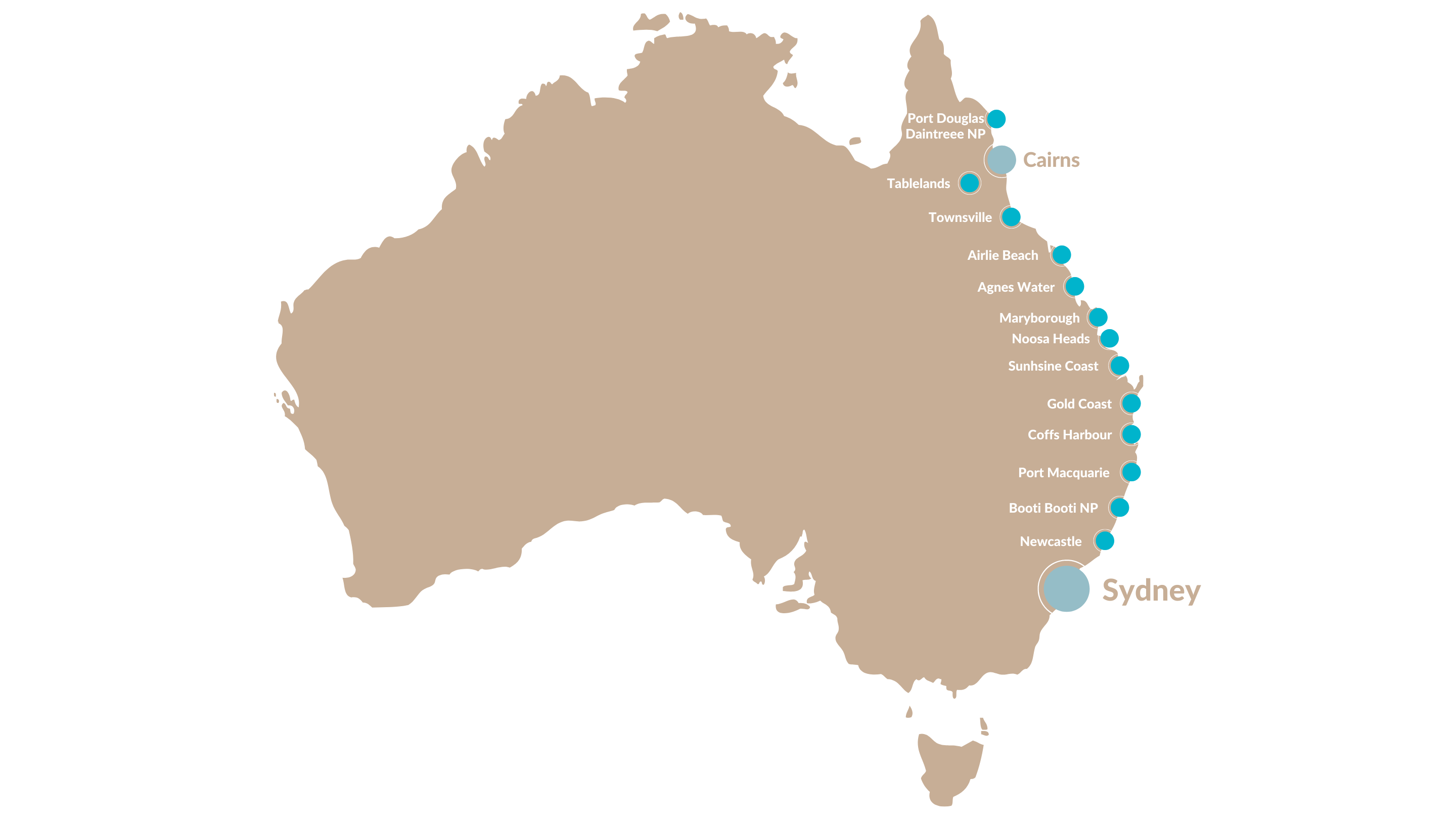 Karte Reiseroute Australien